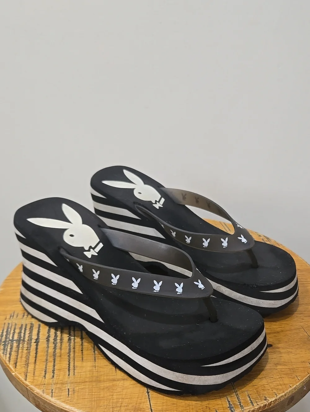 Vintage Y2K Playboy Platform Sandals Size 8